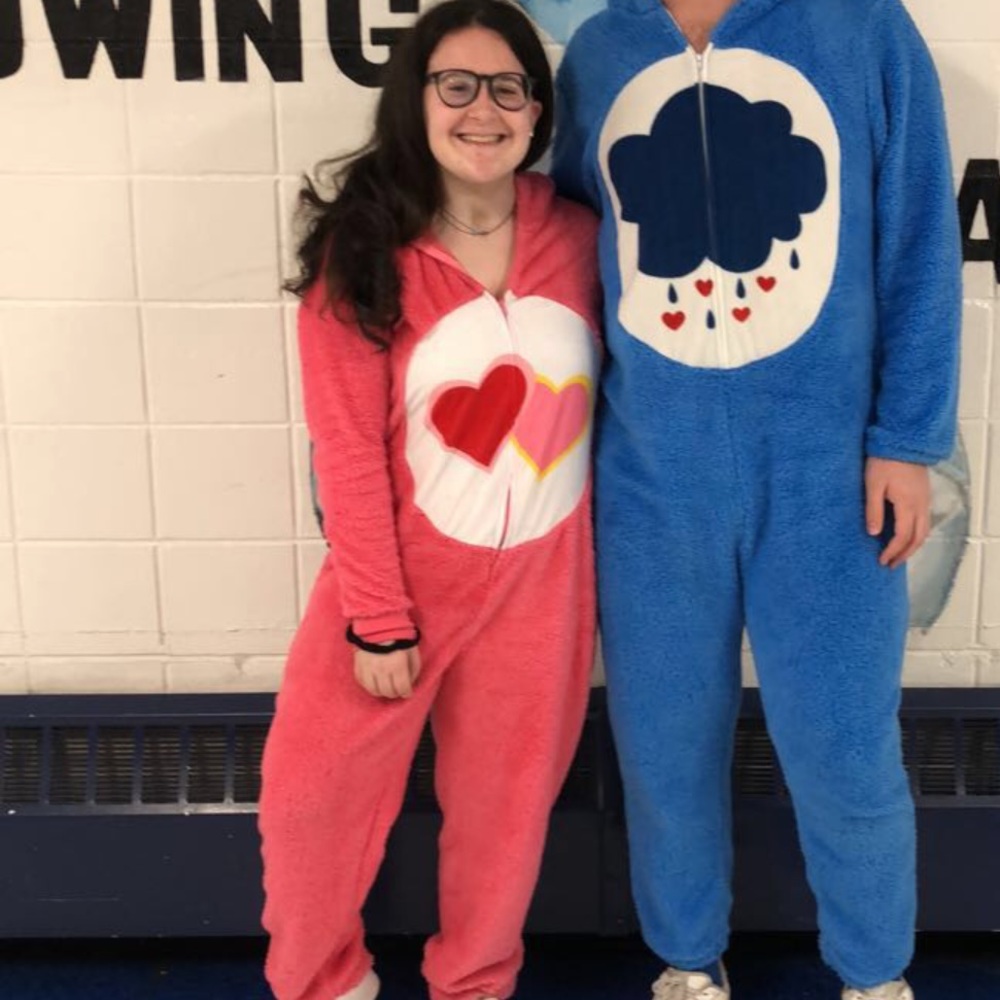 pink care bear onesie